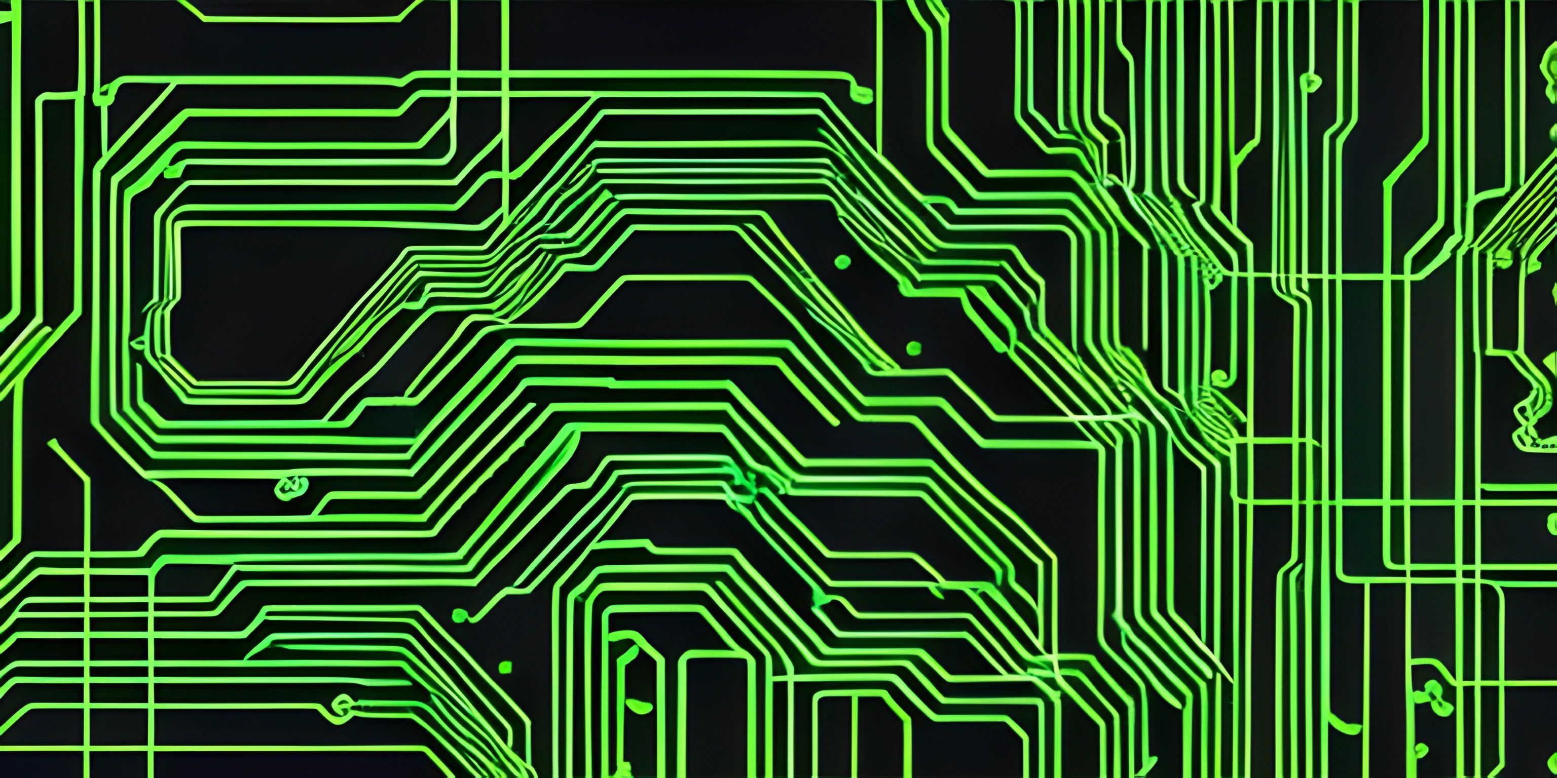 a green and black circuit board pattern on black background photo provided by istc image by mark mclay