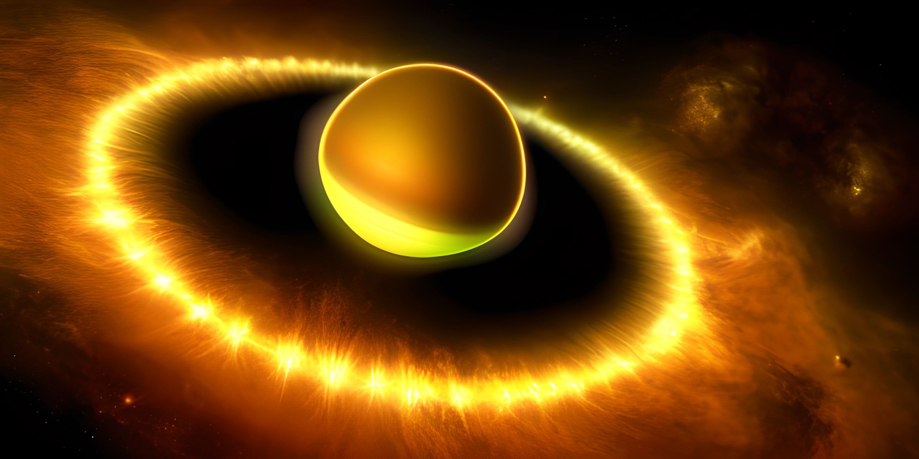 an egg with glowing circles and stars in the background of space, this illustration depicts a closeup of egg being photographed through a ring of star