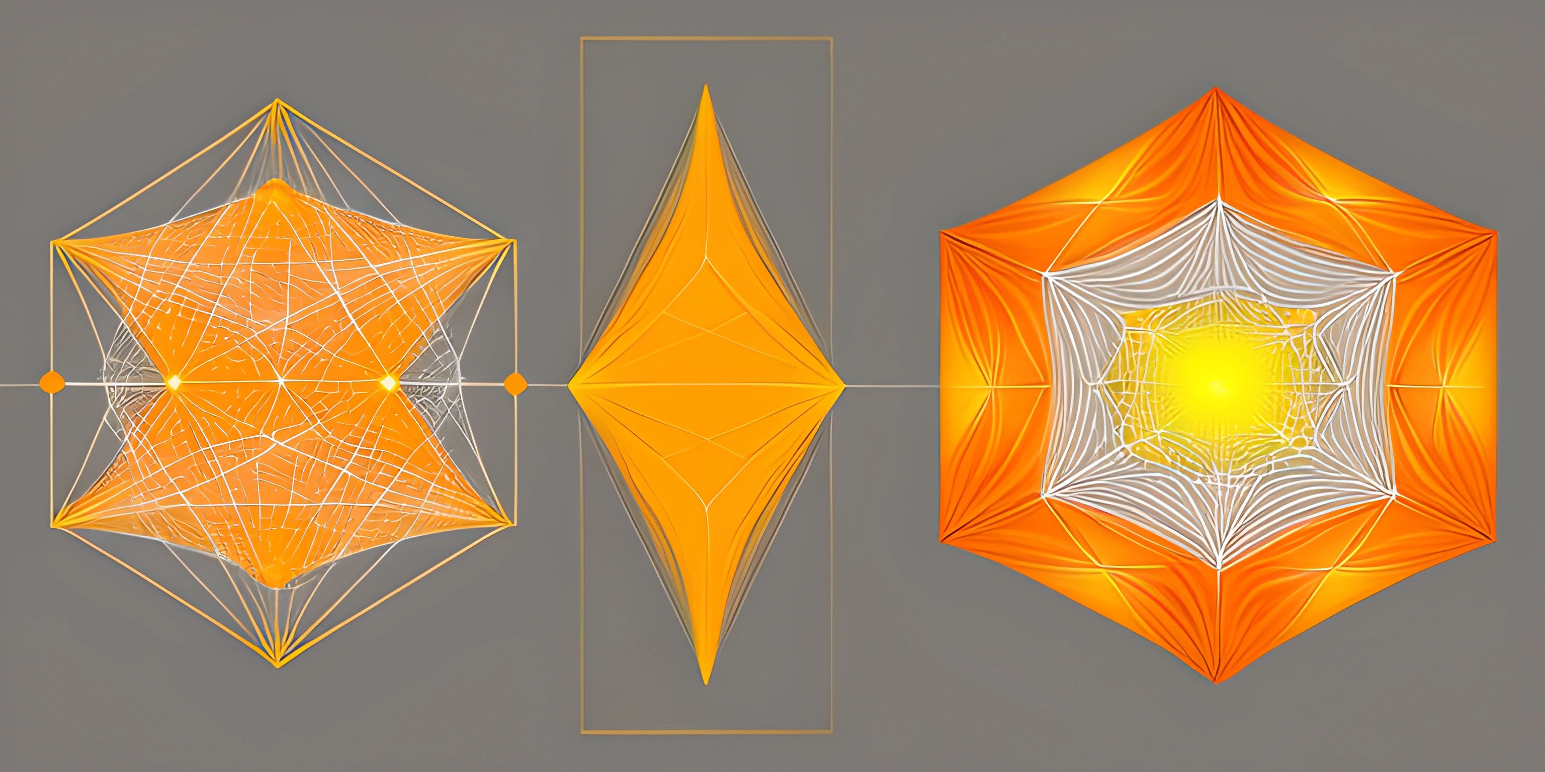 four squares with a star in them on a gray surface one has the shape of a ball, the other is of a piece of a diamond