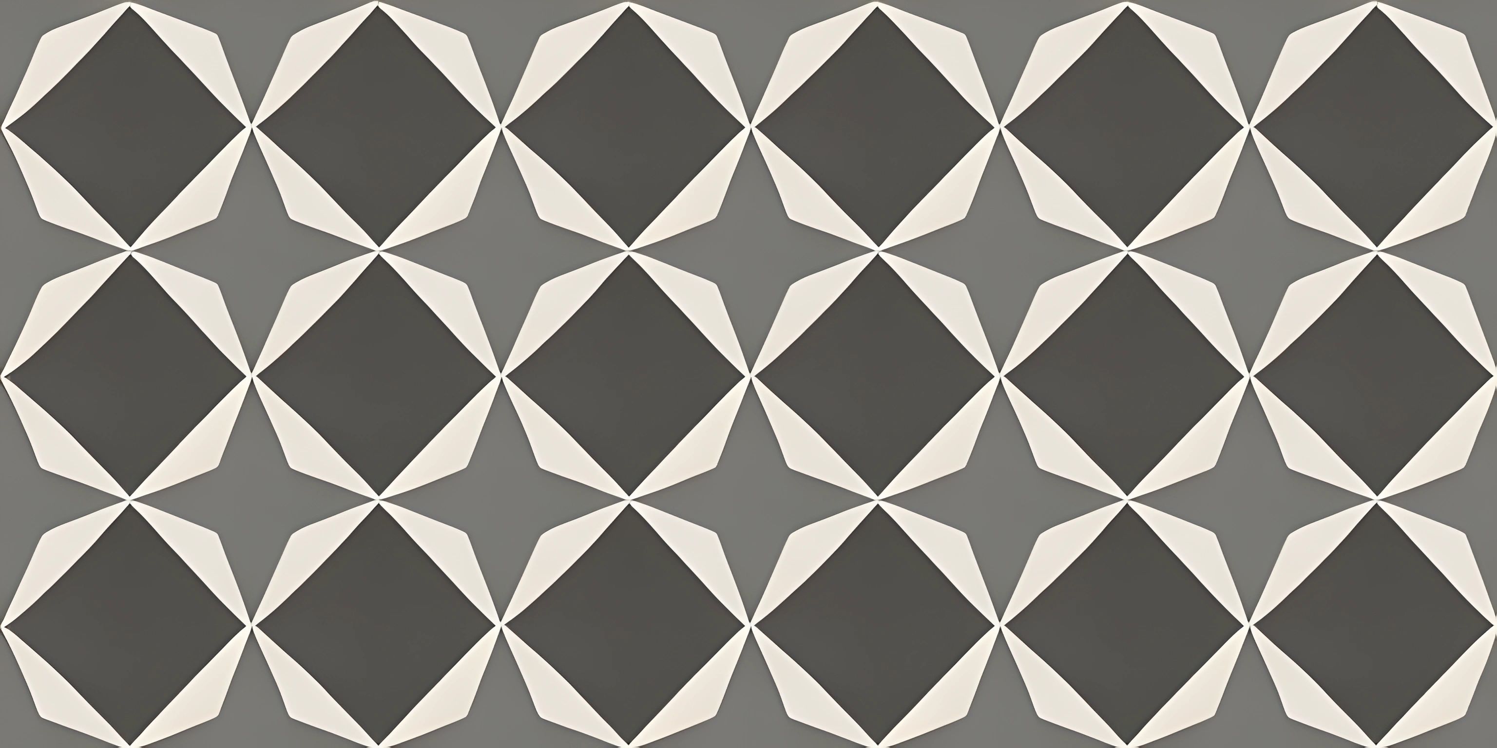 an image of a black and white tile with diamonds on it's surface, as seen