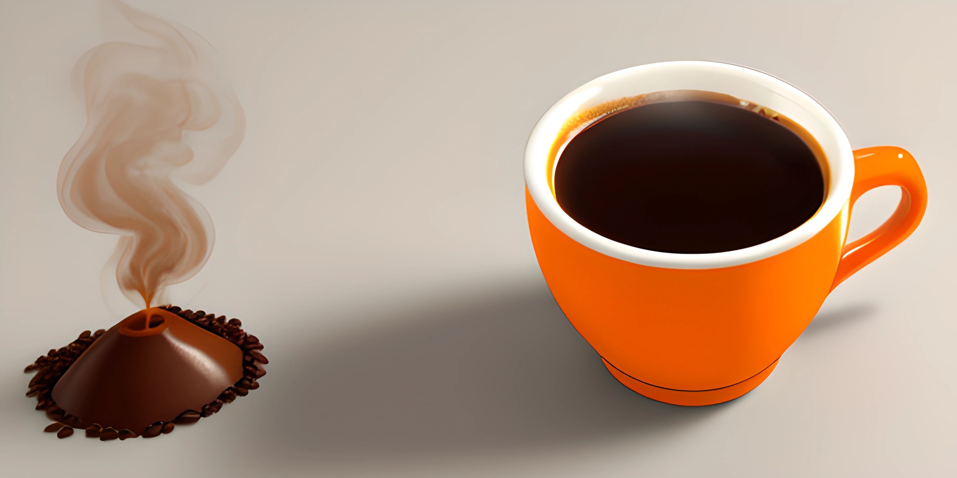 a cup with hot coffee sitting on the table next to it's next to a chocolate heart