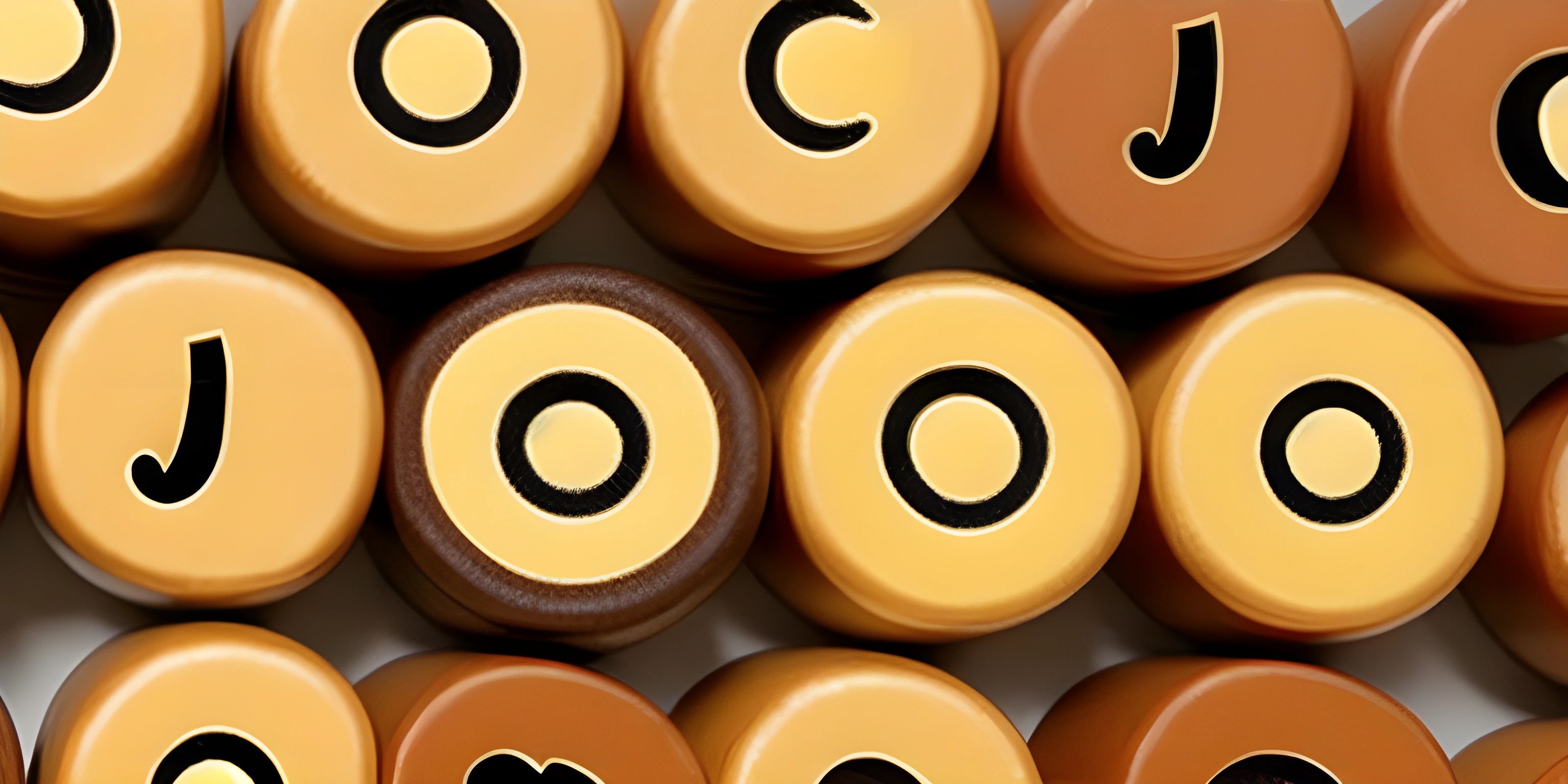 many chocolate candies that are stacked together with the words school on them and letters in black, brown, yellow and white