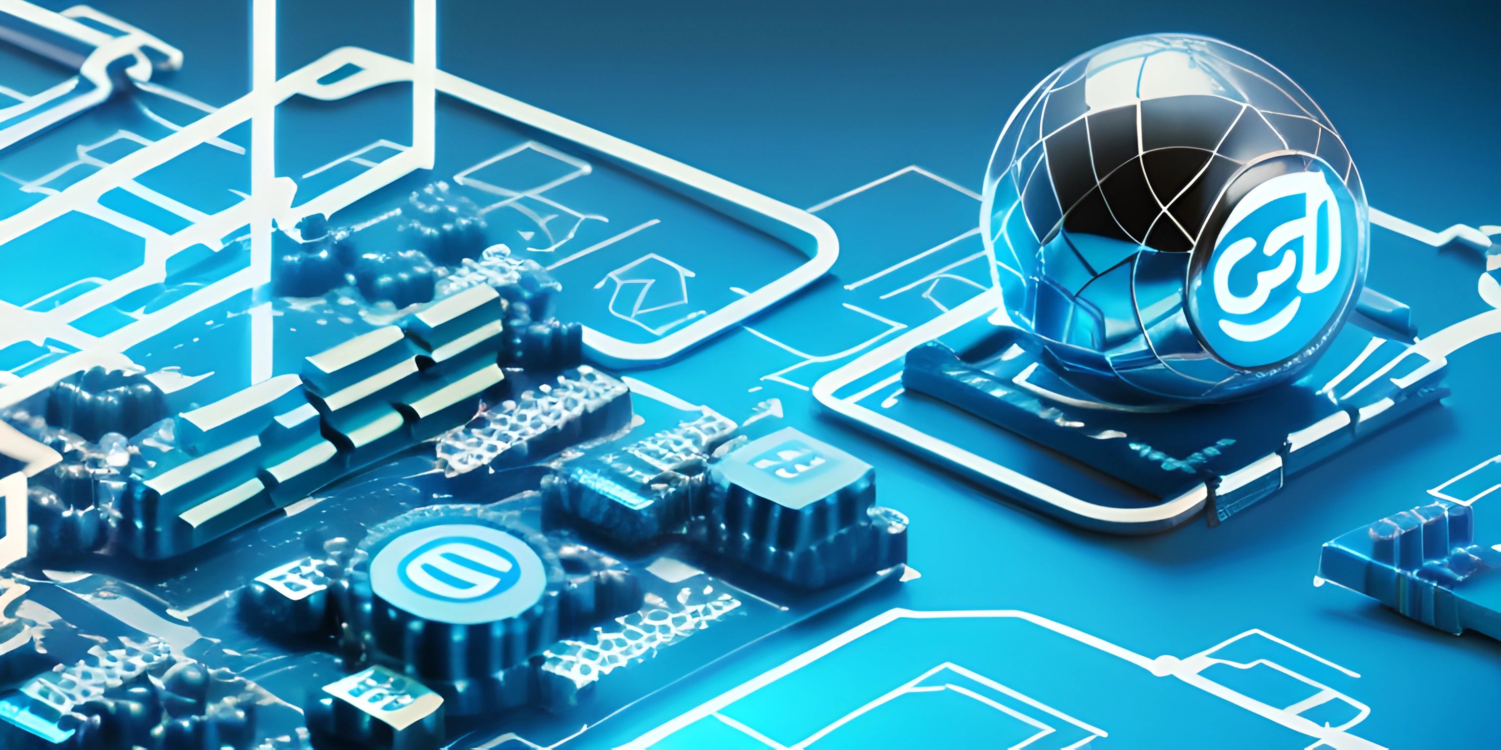 a small earth in the center of a circuit board that is connected to an electrical device