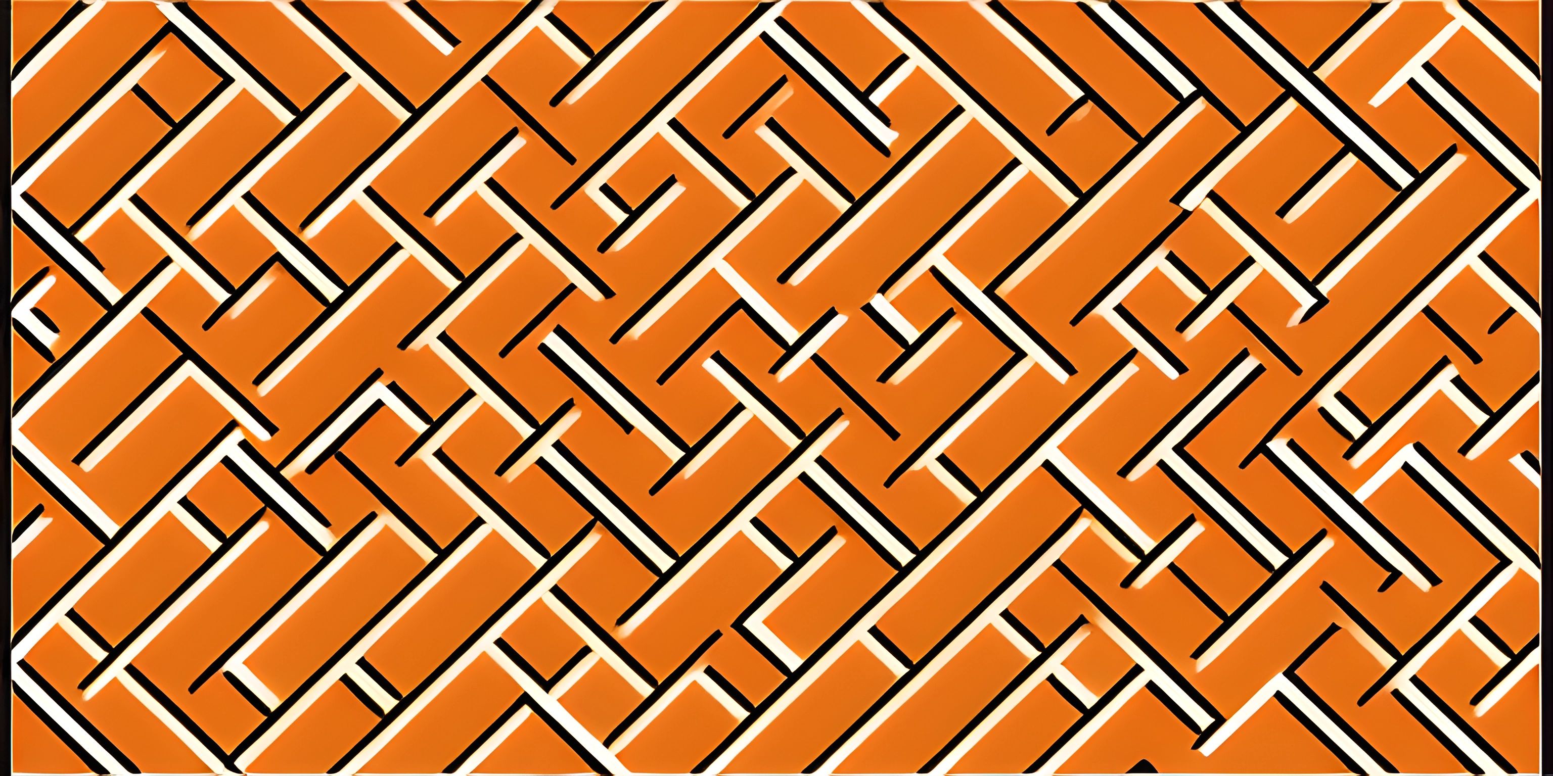 the image is orange and black with squares in it, and there are two squares on the other side