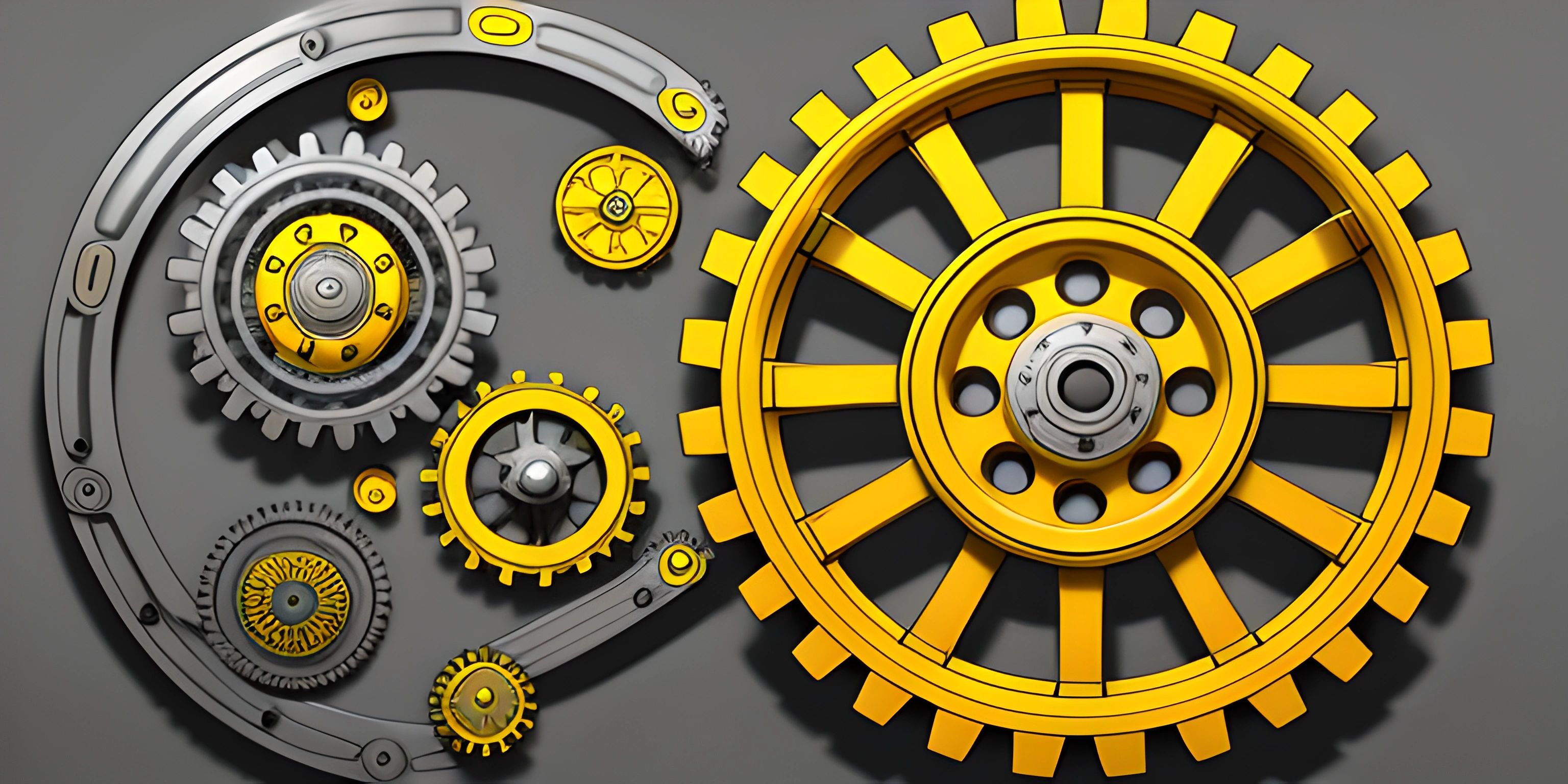 an assortment of gears are displayed in this very realistic illustration scheme illustration by cjr