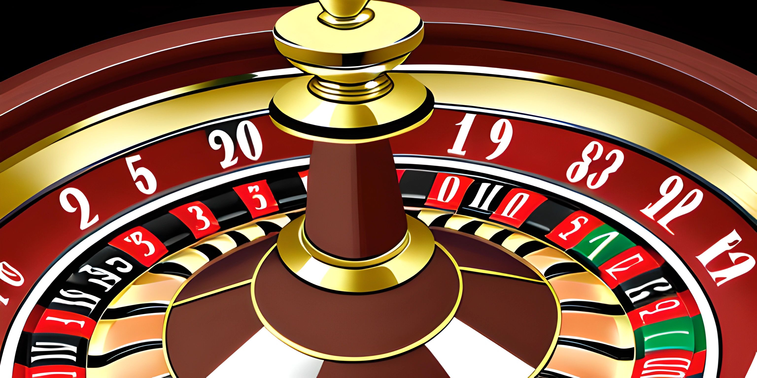 a casino roule wheel with numbers on the sides and the number in the middle
