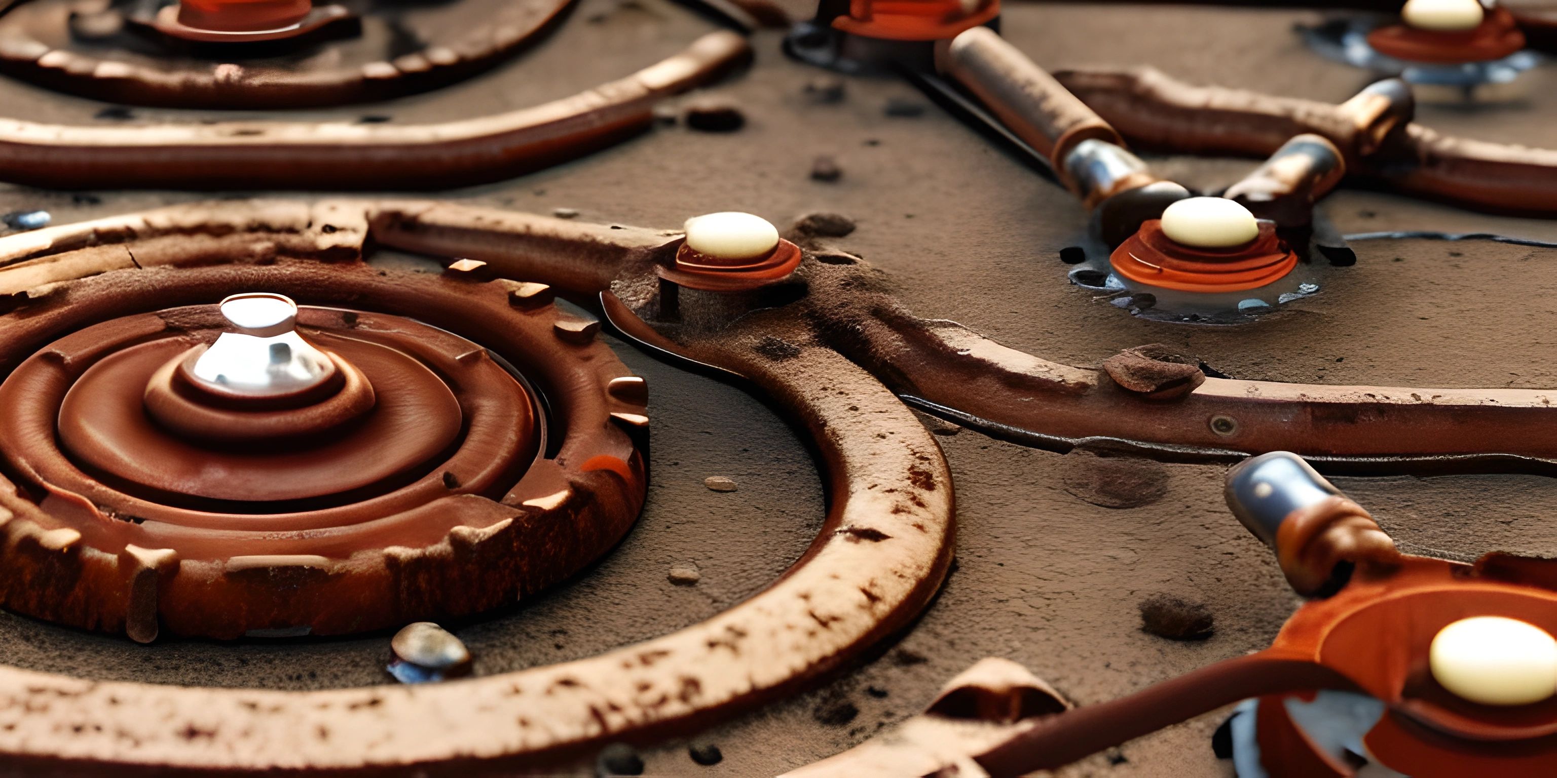 a group of chocolate sculptures are sitting on the ground on the floor next to water