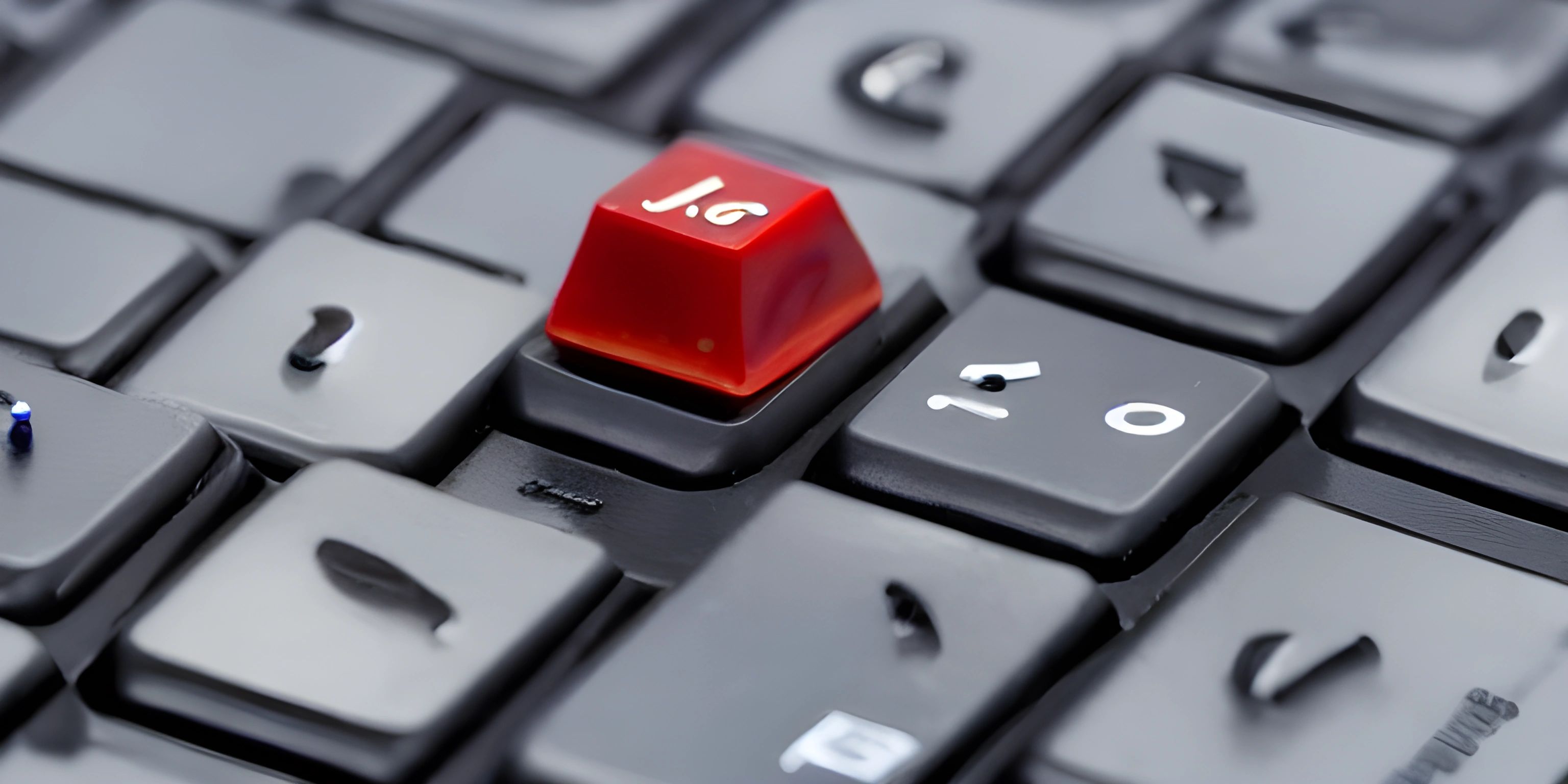 a red computer keyboard with white numbers on the keys and key caps displayed in a single block