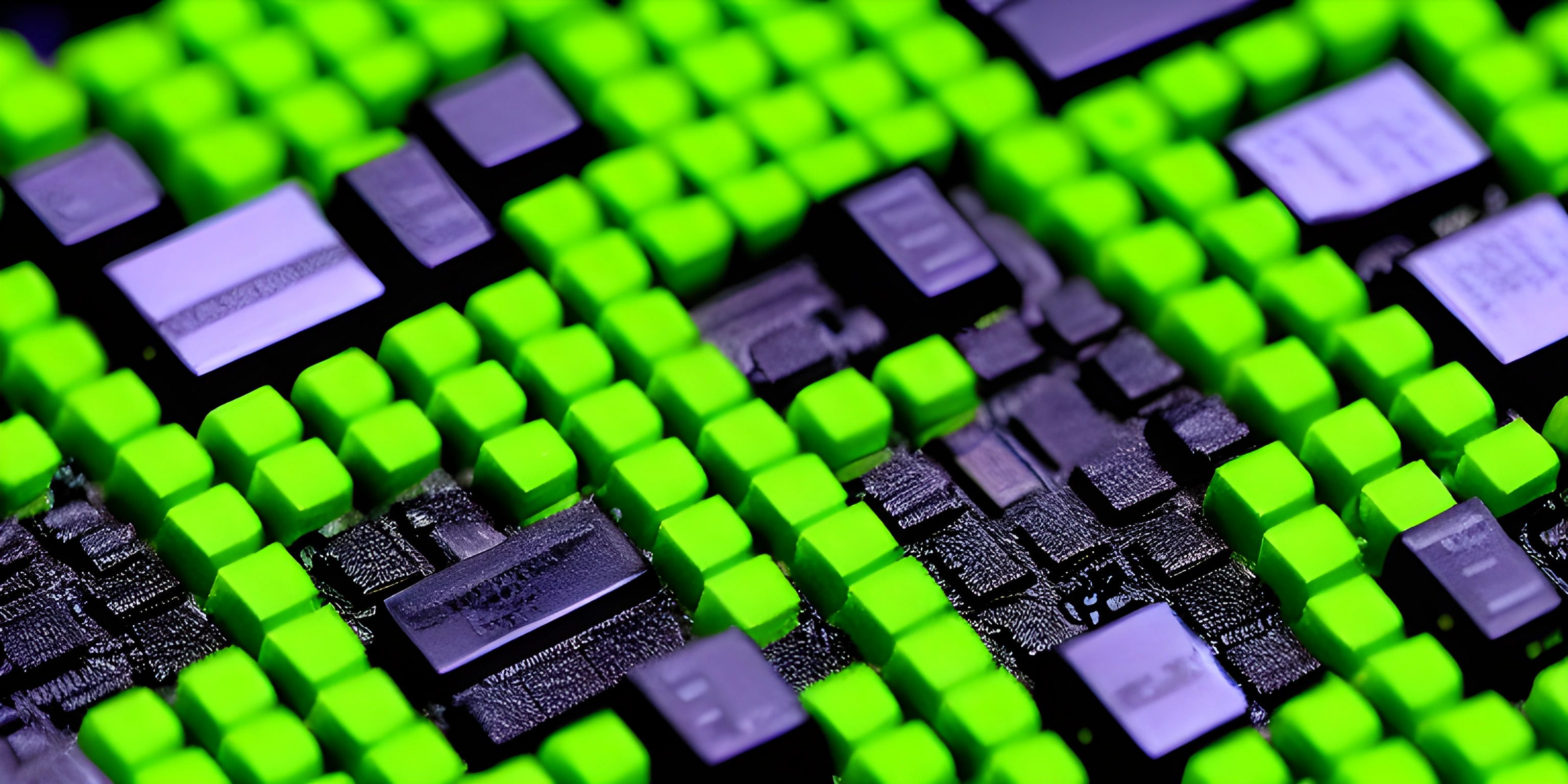 green and black computer keys in a keyboard and mouse pad by assifianus